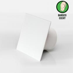 Bezgłośny wentylator łazienkowy higrostatem Ø100mm biały mat eco
