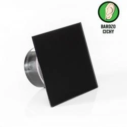Bezgłośny wentylator łazienkowy Ø100mm czarny mat eco MMotors