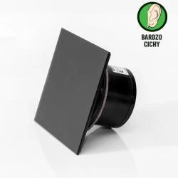 Bezgłośny wentylator łazienkowy Ø100mm czarny mat eco
