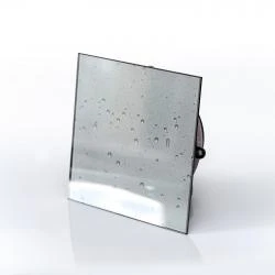 Krótki wentylator łazienkowy Ø100mm grafit krople wody