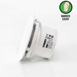 Wydajny wentylator łazienkowy Ø100mm okrągły biały błyszczący
