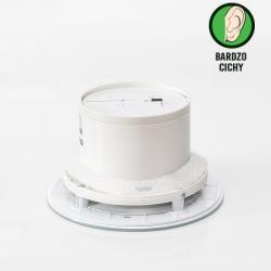 Wydajny wentylator łazienkowy z timerem Ø100mm okrągły biały