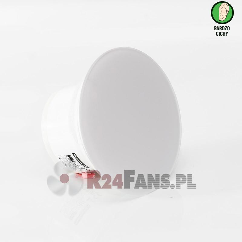 Wydajny szklany wentylator łazienkowy Ø100mm mat Vokker