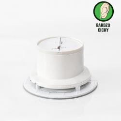 Wydajny szklany wentylator łazienkowy Ø100mm mat Vokker