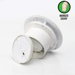 Bezgłośny okrągły wentylator łazienkowy Ø100mm biały mat eco