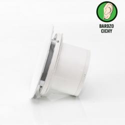 Wydajny szklany wentylator łazienkowy Ø100mm mat Vokker