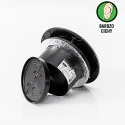 Bezgłośny okrągły wentylator łazienkowy Ø100mm czarny mat eco