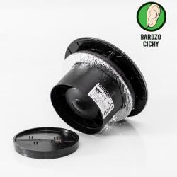 Bezgłośny okrągły wentylator łazienkowy higrosta Ø100mm czarny mat eco
