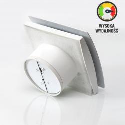 Wydajny wentylator łazienkowy 169m3 Elipsa PVC 100mm z