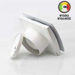 Wydajny wentylator łazienkowy 169m3 Elipsa PVC 100mm z