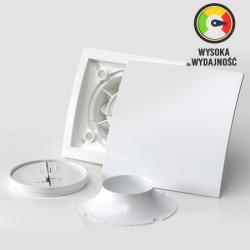 Wydajny wentylator łazienkowy 169m3 Elipsa PVC 100mm z